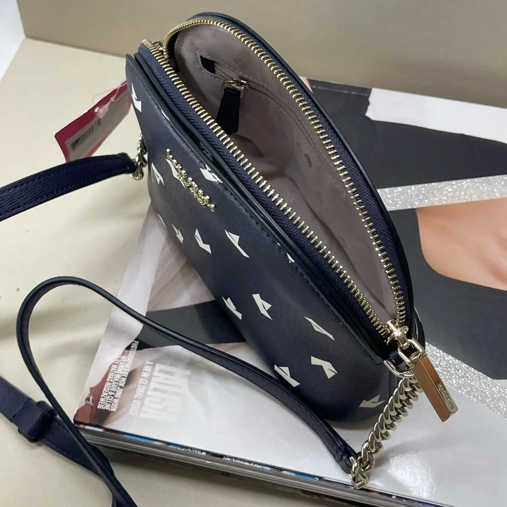 (new+tag) Kate Spade retail spencer boats dome leather crossbody navy